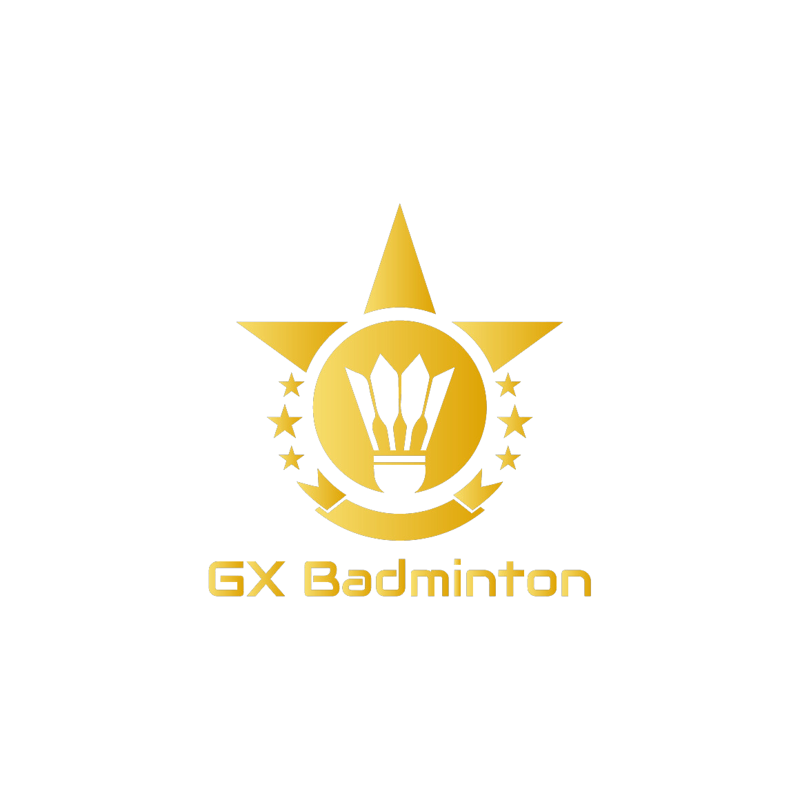 GX Badminton Logo Gold